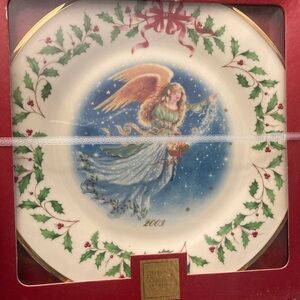 NIB Lenox For the Holiday Angel Plate 2003